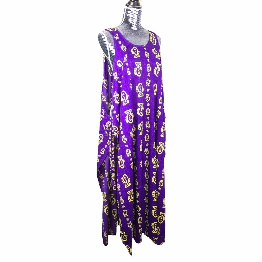 RIMA Beach Cover Up Kaftan Fish MuMu Tie Dye Y2K Retro Vintage Style Size Large